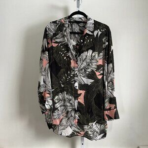Topshop Palm Leaf Print Blouse (8)